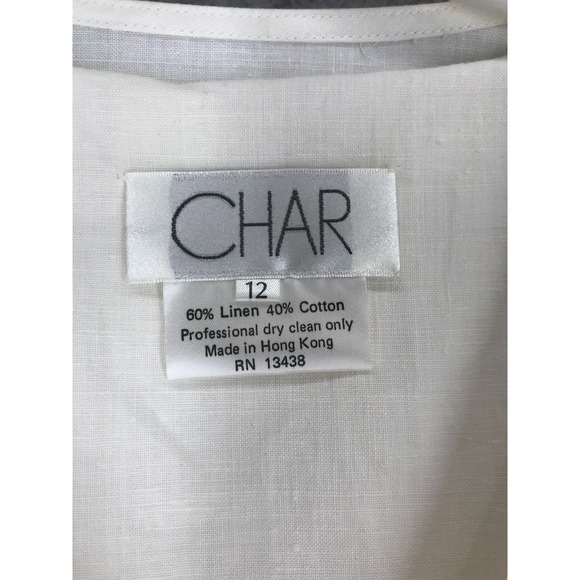 Vintage NWT Vested Romper Size 12 Casual Chic Beachwear Ivory Matching Earrings* - Picture 12 of 13